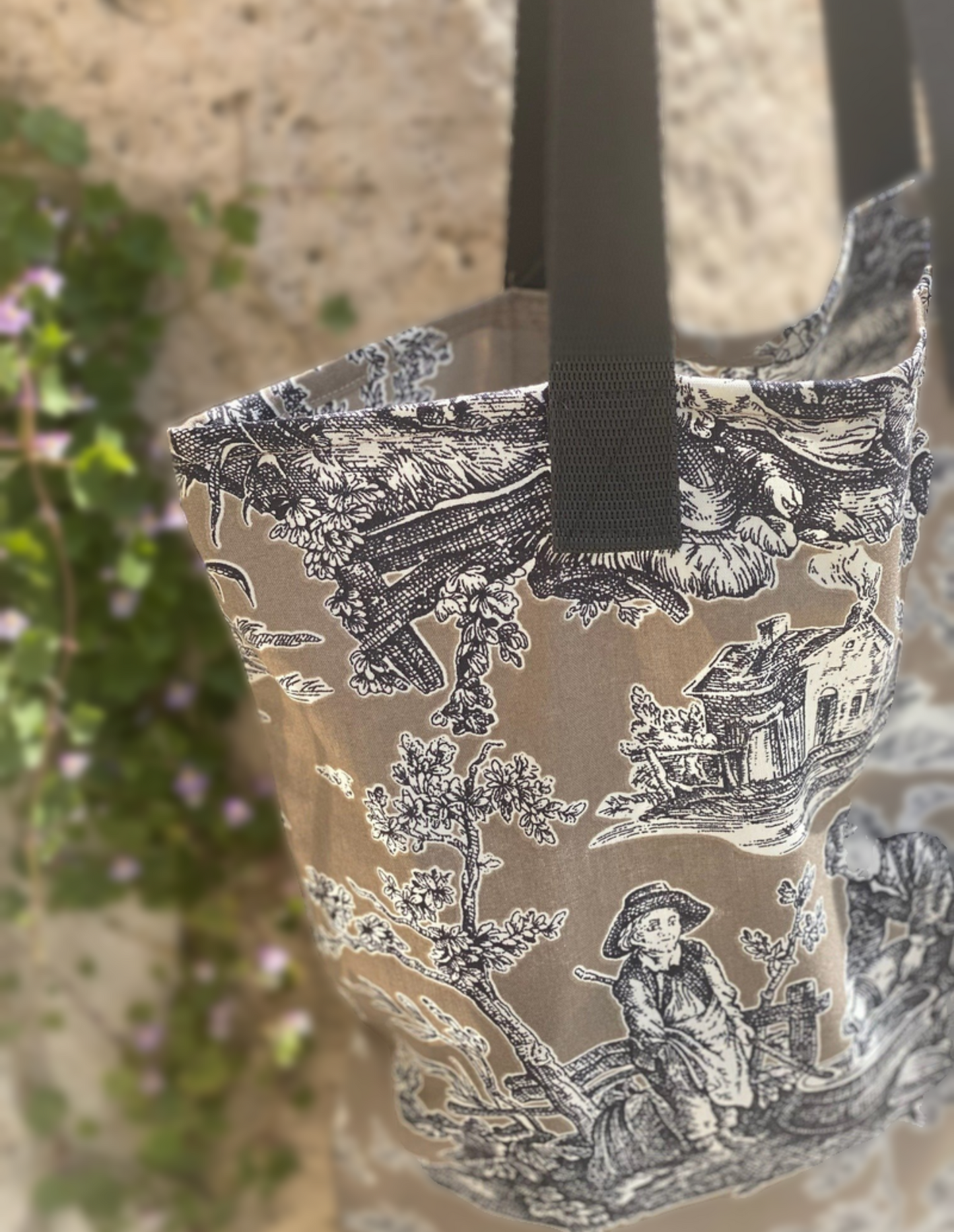 Sac fourre-tout en tissu patrimonial fait main